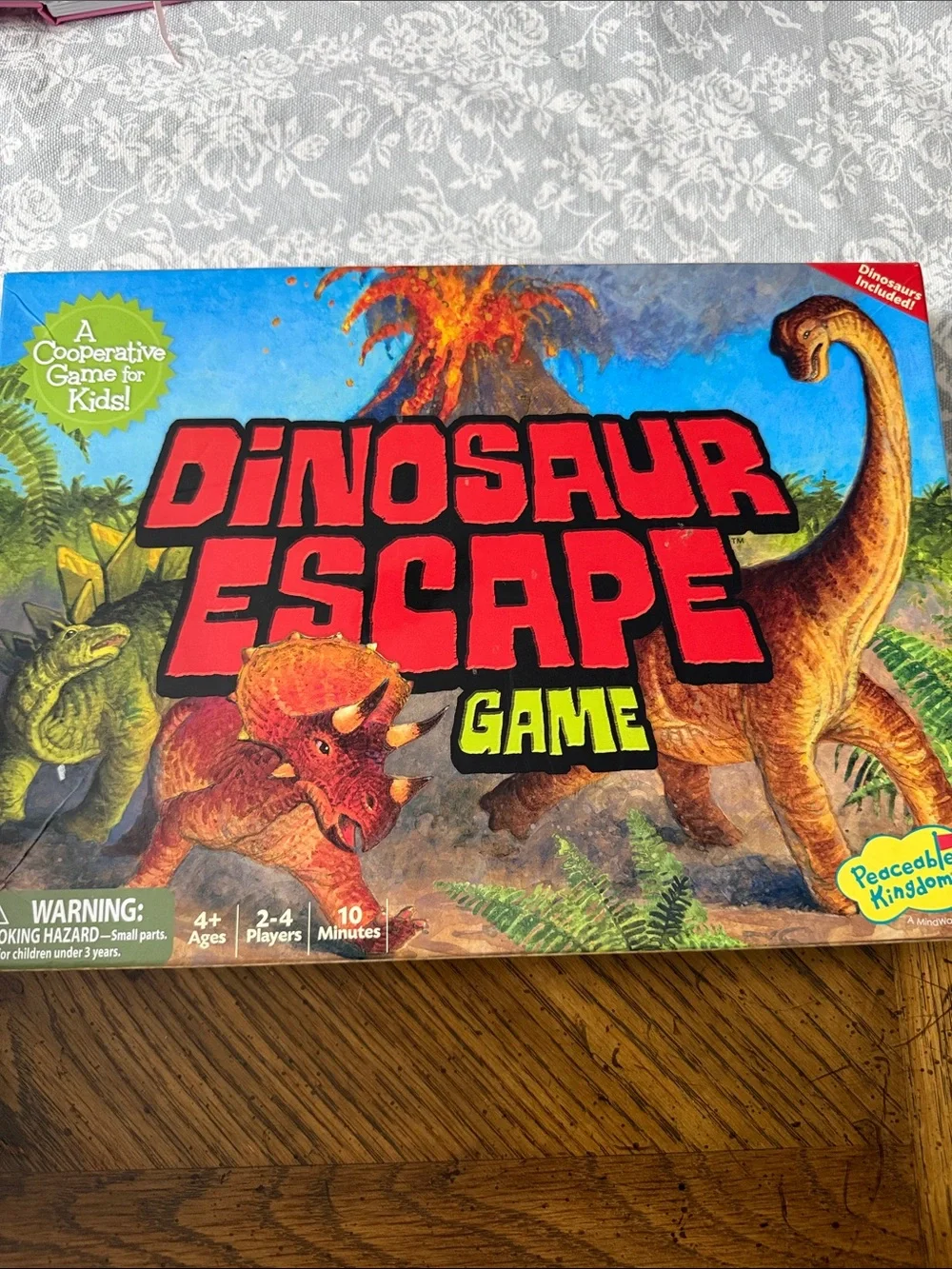 Peaceable Kingdom Dinosaur Escape Board Game Ages 4+